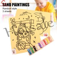 【hot sale】 ▥☑ B02 Children Drawing Toys Sand Painting Pictures Kids DIY Handmade Crafts Sand Painting Pictures Kids DIY Handmade Crafts 3PCS/Set Kindergarten Education Toys Children Drawing Toys