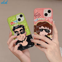 OKOK เคสโทรศัพท์ Nohara Misae และ Nohara Hiroshi สำหรับ iPhone 14 13 12 11 Pro Max Mini XS XR X 8 + 7 Plus เคสใสนิ่มพร้อมเลนส์คลุมทั้งหมดปกป้องกล้องเคสโทรศัพท์แฟชั่น