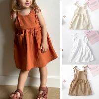 Children Girls Summer Casual Dress Solid Suspender With Pocket Cute Clothes For 2-6T Girls Princess Wedding Party Gift Costume  by Hs2023