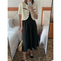 ◊℡ 62618 Short Summer Sleeve Jacket Vest Solid Color Dress