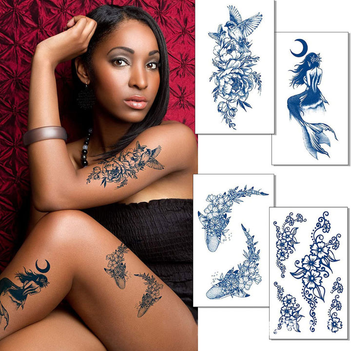 【1811cm】tattoo Lasts To 15 Days Herbal Semi Permanent Tattoo Sticker Waterproof Long Lasting