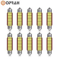 10Pcs C10W C5W LED Canbus Festoon 31mm 36mm 39mm 41mm 7020SMD For Car Bulb Interior Dome Reading Light License Plate Lamps White