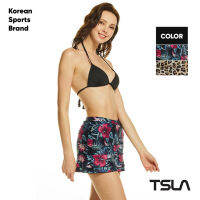 [TSLA] Womens UPF 50+ Swim Skirt Elastic Waistband Swimsuit Skort Built in Swimwear Bikini Bottom Design UV protection + quick drying function I ชุดว่ายน้ำหญิง I ชุดว่ายน้ำ I ชุดว่ายนํ้า  (TM-FSK06)