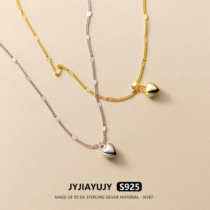 jyjiayujy-สร้อยคอ-s925เงินสเตอร์ลิงแท้ทั้งหมด100-มีในสต็อก8มม-รูปหัวใจคุณภาพสูงแฟชั่นแพ้ง่ายของขวัญใช้ประจำวัน-n187