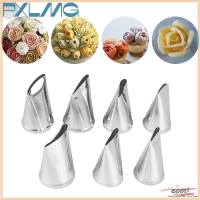 Follow Get More【PXLMG】 7ชิ้น/เซ็ตเคล็ดลับตกแต่งเค้กครีม icing piping Rose TULIP nozzle Pastry TOOL