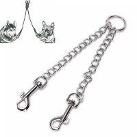 Heavy Duty Dog Double Lead 2 Way Stainless iron Chain Pet Clip Leash Coupler Traction Rope Pet supplies ZXX1081