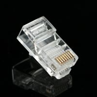 100PCS RJ45 Ethernet Cables Crystal Heads Cat5e Cat6 Module Plug Network Connector RJ45 Crystal Heads Gold Plated Network Cable Cables