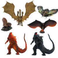 6 ชิ้น ก็อตซิลล่า ราชันแห่งมอนสเตอร์ 5 "ของเล่นโมเดลชุดของขวัญจำลองไดโนเสาร์ ของเล่นสัตว์ประหลาด