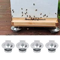 Beehive Feet Tool,8PCS Proof Hive Feet Stainless Steel Beehive Base Beekeeping Beehive Stand Bee Hive Tool for Beekeeper