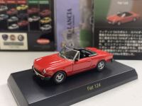 164 KYOSHO Fiat 124คอลเลกชันแปลงสภาพโบราณของโลหะผสมหล่อรถตกแต่งของเล่นรุ่น