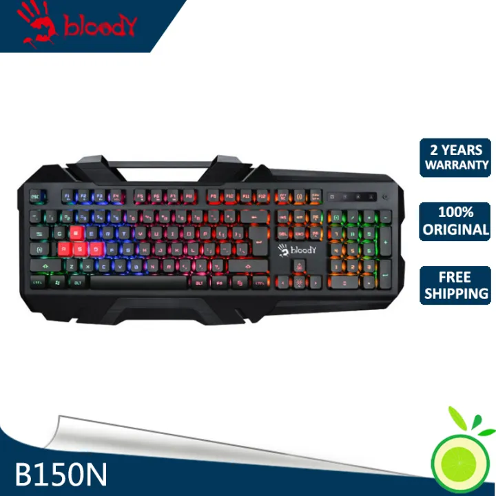 A4Tech Bloody B150N competitive antishock gaming keyboard RGB backlit waterproof mechanical