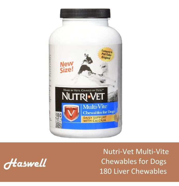 NutriVet MultiVite Chewables for DogsDaily support with calcium180 Liver Chewables Lazada PH