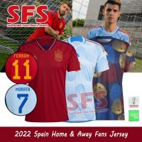 shot goods 【SFS】Top Quality 2022 WC Spain Football Jersey Soccer Jerseys T-shirt Sports Loose Fans Version Home Away S-4XL