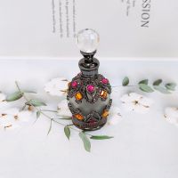 【LZ】♣☈  15ml vintage metal perfume perfume garrafa essência de vidro única garrafa vazio recarregável sub-engarrafamento garrafas recipiente decoração