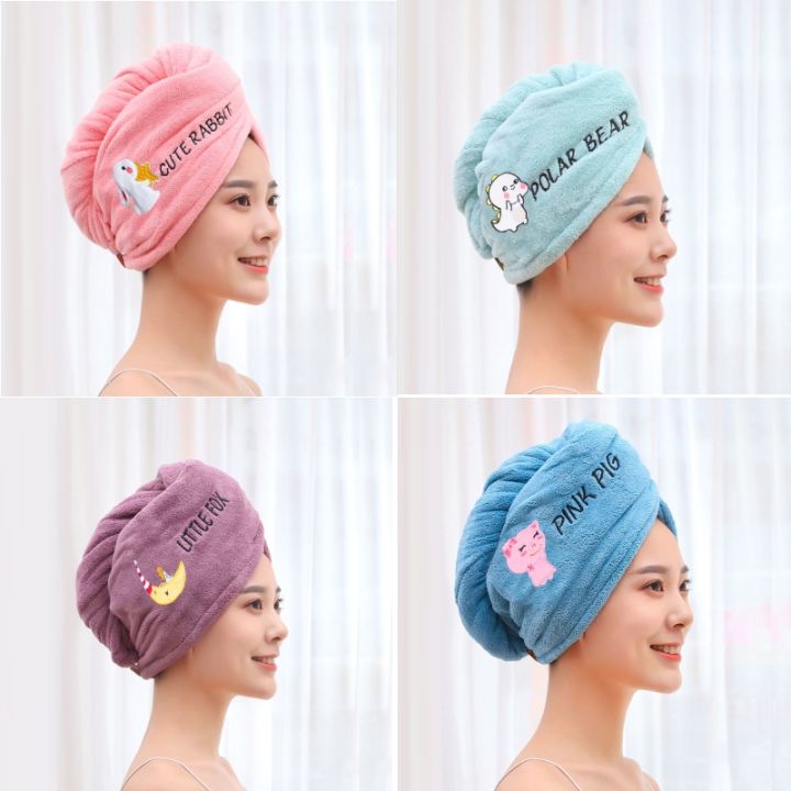 cw-drying-hair-coral-fleece-gril-shower-cap-supplie-turban-wrap-soft-windproof-hat