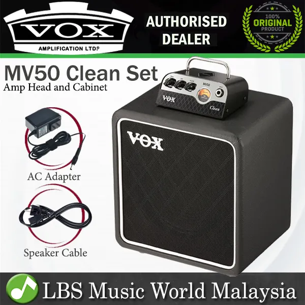 Vox MV50 Clean Nutube Head and BC108 Cabinet Guitar Amp Amplifier