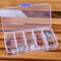 10 Compartments Transparent Plastic Jewelry Pills Box Organizer Storage