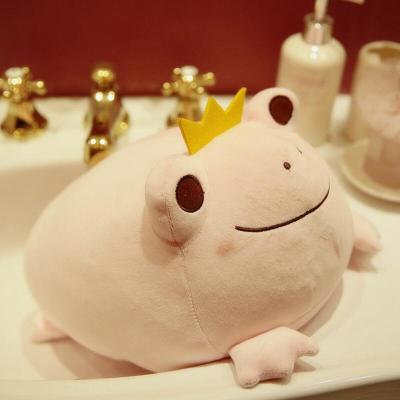 cute the Crown Frog plush pillow stuffed down cotton kids toys kawaii smile frog dolls for children birthday gift