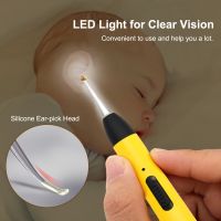 Baby Ear Wax Cleaner Health Care Tool For Adults LED Light Ear Cleaning Earpick Earwax Remover Luminous Ear Curette Light Spoon