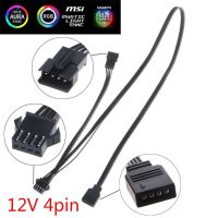 มาเธอร์บอร์ดตัวแยกซิงค์ RGB 12V 4Pin พัดลม RGB แถบไฟ LED สายต่อพ่วงแบบฮับสายเคเบิลสำหรับ Giga/microal/asus