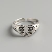 【YF】✆  Cry Face Rings for New Female Opening Resizable Jewelry Ladies Bar Night Punk Gifts