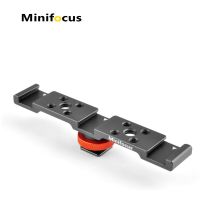 3 In 1 Cold Shoe Mount Adapter Extension Bar Bracket Stand สำหรับกล้องโทรศัพท์มือถือ Vlog Video Triple Hot Shoe Plate Mount