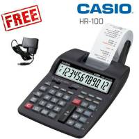 เครื่องคิดเลขพิมพ์กระดาษคาสิโอ​ CASIO​ HR-100 12 Digits + อะแดปเตอร์