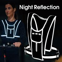 Reflective Vest Night Work Highlight Straps Running Security Reflective Vest Cycling High Visibility Reflective Safety Vest Bag