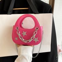 Women New Vintage All Match Purses and Handbags Fashion Elegant Streetwear Shoulder Bag Star Diamonds Chain Crossbody Bags Y2k