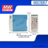 MEAN WELL MDR-40W Industrial DIN rail power supply , ของแท้ 100% ไม่ใช่ยินดีคืนเงิน