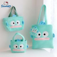 【YF】 New Style Sanrio Cute Kawaii Anime Hangyodon Cartoon Plush Toy Multi Functional Wallet Storage Bag Bento Handbag Girl Gift