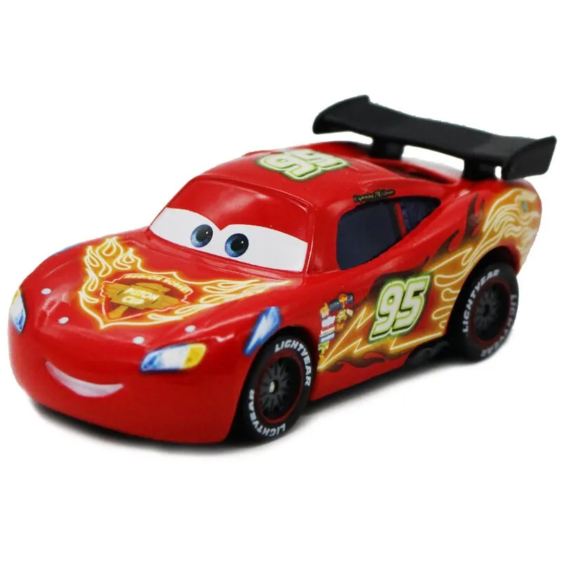 ♤⊙℗ Disney Pixar Cars 2  Lightning Mcqueen Colored Drawing Metal  Diecast Alloy Toy Car Model For Children 1:55 Brand Toys New 