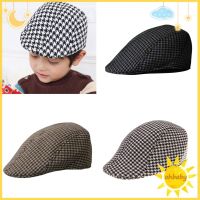 [perfkfcMY] Fashion Kids Plaid Hat Baby Boys Girls Woolen Beret Retro Plaid Cap