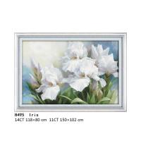 Joy sunday cross stitch embroidery kit 11CT 14CT iris flower living room decoration lattice embroidery needle thread craft kit