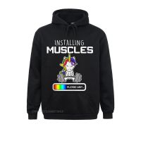 Installing Muscles Unicorn Loading Funny Lifting Normal Summer Fall Male Hoodies Sportswears Family Long Sleeve Sweatshirts Size Xxs-4Xl