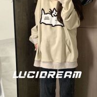 mjfds LUCIDREAM เสื้อกันหนาว เสื้อแขนยาว ผู้หญิง 2022สินค้ามาใหม่ วินเทจ Oversize เกาหลี ใส่สบายๆ ทรงหลวม สไตล์สปอร์ต TT45Z22110406