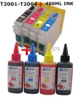 ตลับหมึกรีฟิล T2001สำหรับ Xp-100 Epson Xp-300 Xp-310 Xp-400 Xp-410 Wf-2510 2520 2530หมึกสีย้อม400มล.