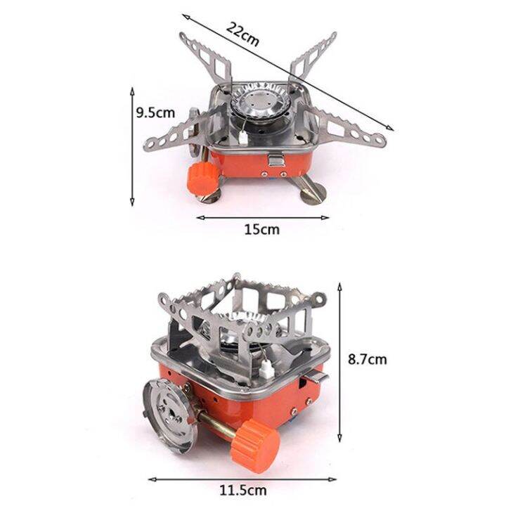 เตาแก๊สปิคนิค-เตาแก๊สพกพา-เตาแก๊สแคมปิ้ง-เตาแก๊สขนาดเล็ก-หัวเตาแก๊ส-เตาแก๊สกระป๋อง-portable-camping-gas-stove-k-202-ชุดเล็กกะทัดรัดพกพาสะดวก