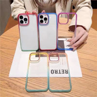 เคสใส Case  Realme 5 C3 6i C21 Realme 9i C35 Narzo50A Prime C15 C12 C25 C25Y เคสหลังใสขอบสีทูโทนกัน กระแทกขอบนิ่ม