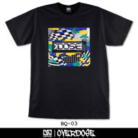 Overdose T-shirt เสื้อยืดคอกลม สีดำ รหัส BQ-03(โอเวอโดส)