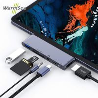 USB C Hub for iPad Pro 2020 MacBook Pro USB Type C to 4K HDMI Adapter USB SD/TF Card Reader 3.5mm Headphone Jack PD Charging ของขวัญ gift gift gift