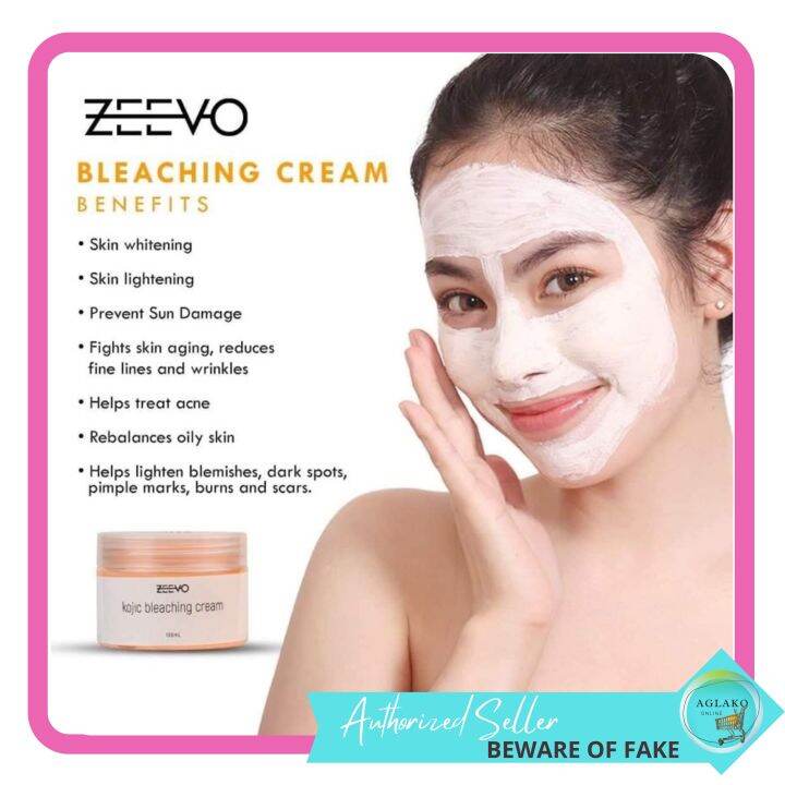 Zeevo Kojic Bleaching Cream 100ml Face Body 10x Whitening Skin