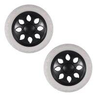 2X Black White Plastic Core Foam Cartwheel Casters