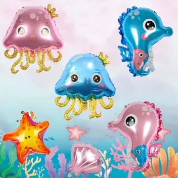 1pc Blue Sea Animal Balloon Cute Crab/Starfish/Octopus Balloons Sea Party  Theme Kids Happy Birthday