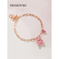 Swarovski สร้อยข้อมือ จี้ตุ๊กตาหมี หัวใจ ของขวัญแฟนสาว