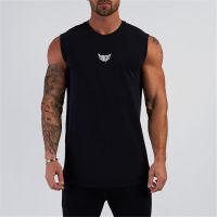 Summer Compression Gym Tank Top Men Cotton Bodybuilding Fitness Sleeveless T Shirt Workout Clothing Mens Sportswear Muscle Vests