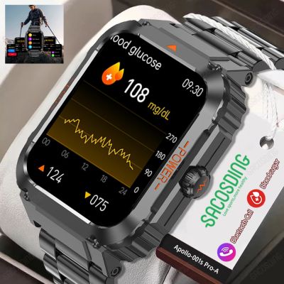 2023 New Military Sport Smartwatch ECG+PPG HD Bluetooth Call Health Temperature Monitoring IP68 Waterproof Watch For Android IOS