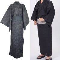 ♣ Men japonês kimono yukata roupão pijamas algodão robe vestuário longo verão