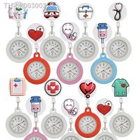 ☏ Retractable Hospital Medical Icon Love Stethoscope Cartoon Nurse Doctor Pocket Watch Hang Clips Badge Reel Quartz Watches Clock