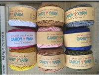 เชือกทอกลม Cotton cord 3mm100m.Candy yarn